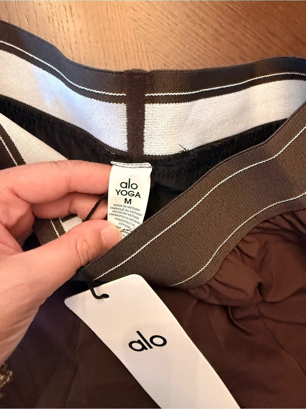 Alo Women's Brown Athletic Shorts with Elastic Waistband